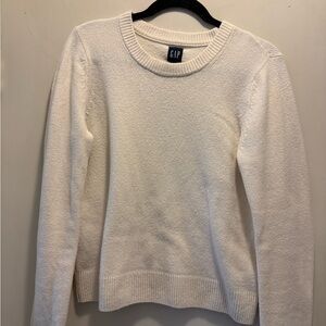 GAP Cotton-Blend Crewneck Cream Sweater